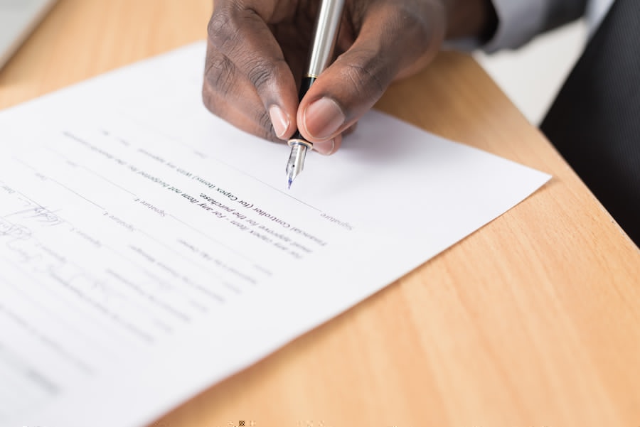 Reviewing financial documents