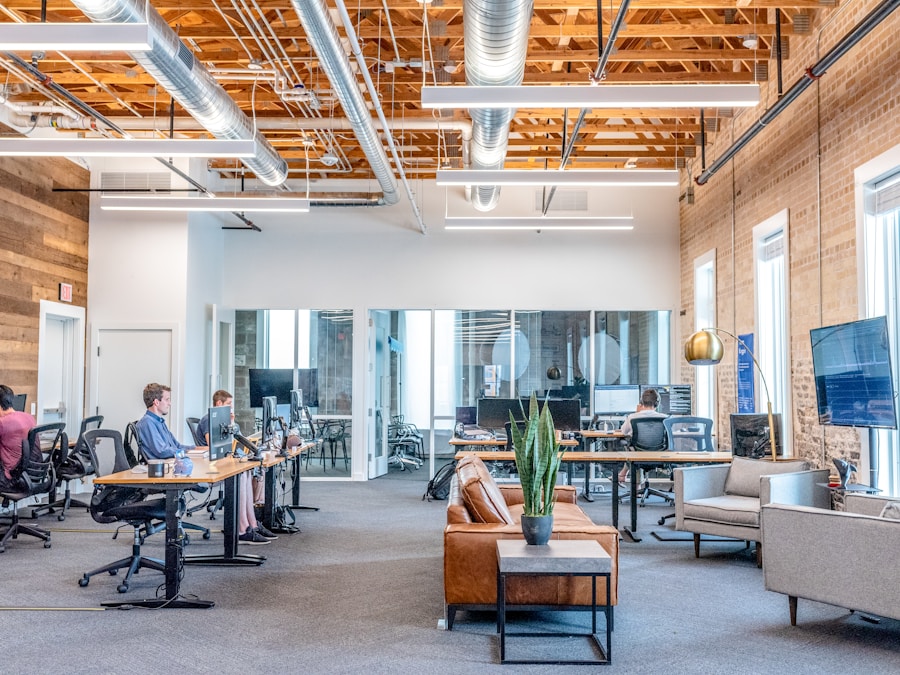 Entrepreneur working at modern desk