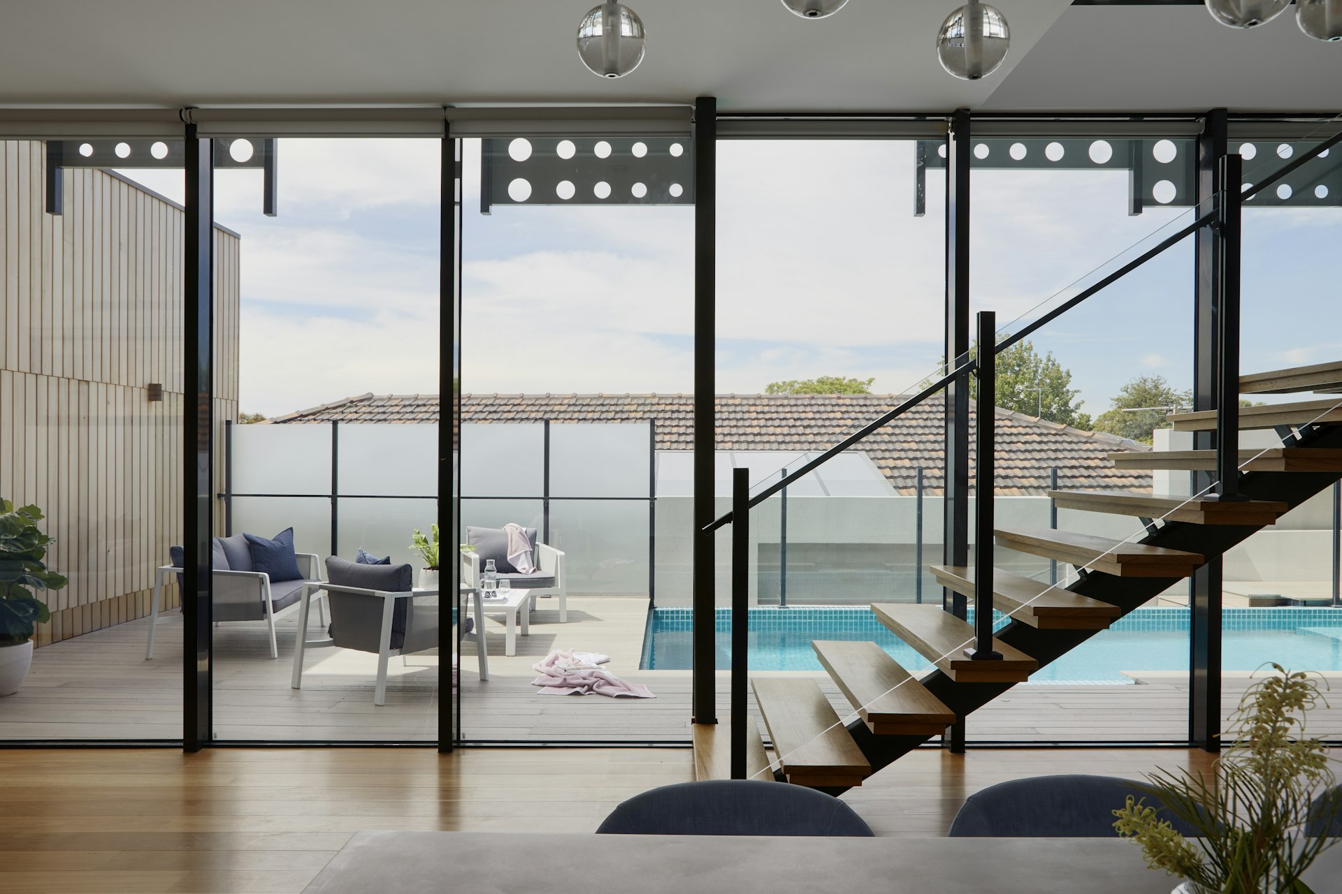 Professional workspace with city view